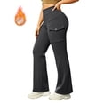 thumbnail image 7 of Women's Stretch Flare Pants High Waisted Slim Fit Pockets Casual Daily Wear Pants, 7 of 7