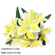 thumbnail image 3 of Ramo de flores de lirio de seda - arreglo floral artificial de 35 cm para decoración del hogar, azul, rojo, amarillo, blanco rosa, una pieza, 3 of 6