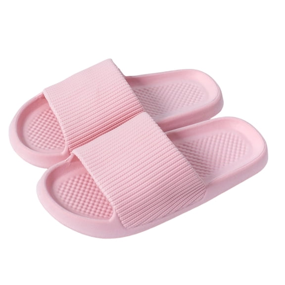 PADFRYBK Casual Slippers For Women Indoor Solid Color Thick-Soled Shoes Comfortable Soft-Soled Home Slippers