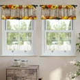 thumbnail image 2 of LALILO Kitchen Curtain Valance Colorful Autumn Border Rod Pocket Window Curtain 52"x 18" Set of 2, 2 of 7