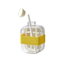 Yhmxh Cool Summer Ice Bottle Cup, 2 in 1 Touch-Free Ice Cubes Tray Water Bottle With St, Touch-Free Easy Release Silicone Mold Water Bottle for Freezer, for Coffee, Juice (White, 500ML/17OZ)