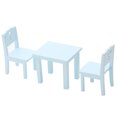 thumbnail image 1 of Ensemble de 3 Pcs 1:12 Mini Meubles de Maison Modèle Chaise de Bureau pour Enfants Mini Meubles Bleu, 1 of 6