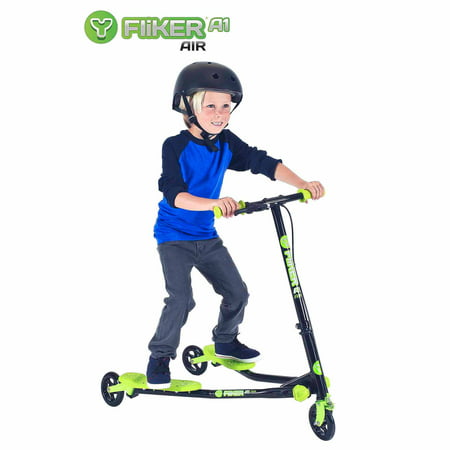 Yvolution Y Fliker A1 Air Scooter, Black/Green (Fliker Scooter Best Price)