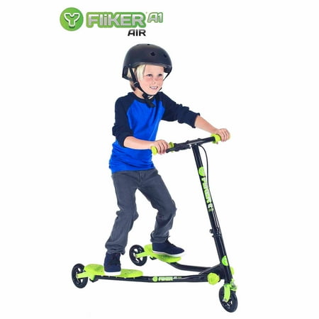 Y Fliker Scooter >> Yvolution Y Fliker A1 Air Scooter Black Green Y Fliker Scooter >> Yvolution Y Fliker A1 Air Scooter Black Green