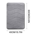thumbnail image 3 of Vikakiooze Memory Foam Bath Rugs,Soft Absorbent Bathroom Mats, Machine Washable Bathmat, Carpet Rug Room Decor For Shower Floor, Thick Striped, Waved Pattern, 3 of 5