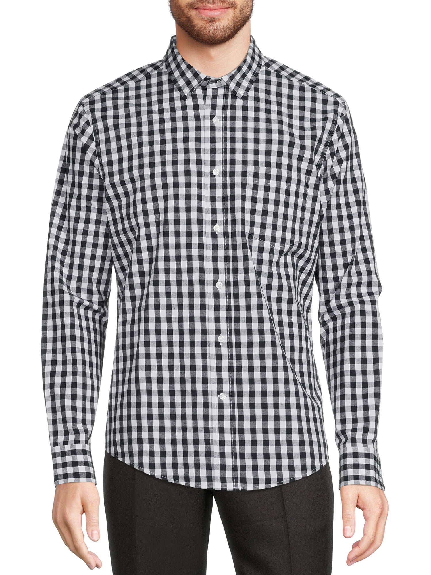 no boundaries men's hooded long sleeve flannel