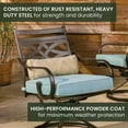 thumbnail image 5 of Hanover Montclair 7 Pcs Steel Outdoor Dining Set, Ocean Blue, Seats 6, 5 of 21