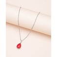 thumbnail image 1 of Silvertone Collier Pierre de Naissance Grenat de Janvier en Forme de Larme, 1 of 1