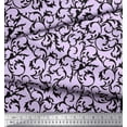 thumbnail image 2 of Soimoi Purple Heavy Canvas Fabric Artistic Leaves Print Fabric by the Yard 58 Inch Wide, 2 of 3