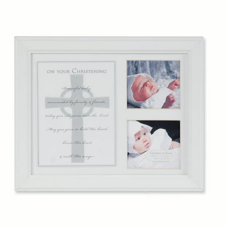 3x3 Frames White 8x10 Holds 2 3x3 Photos Christening Poem Frame Religious Baptism/christening/communion ()
