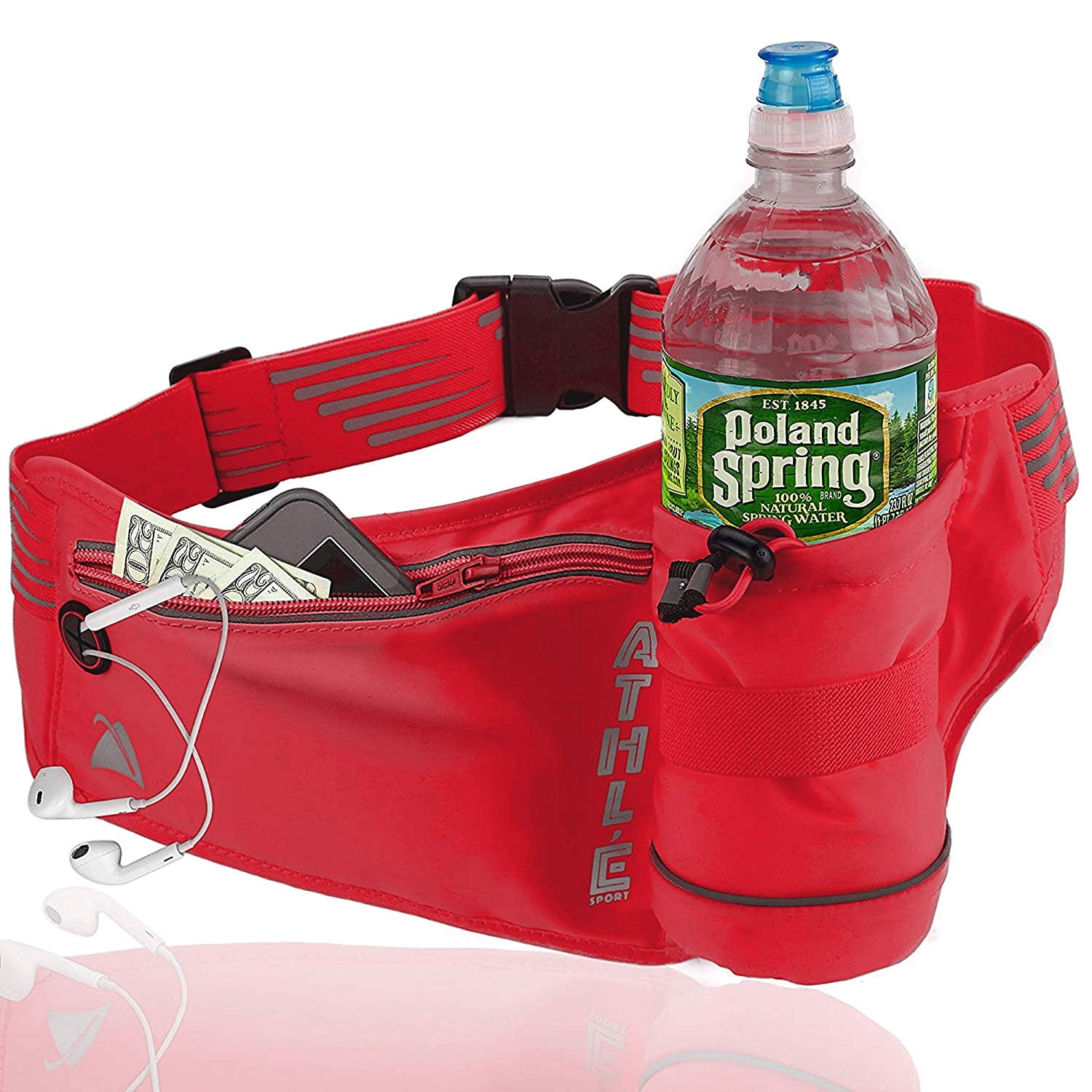 Jogging Waist Water Bottle Holders Bag Elastic Belt Hydration Pouch Sports NR7 
