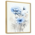 thumbnail image 2 of Designart "Expression Of White And Blue Cornflowers In Minimalism" Cornflowers Floater Framed Canvas Wall Art, 2 of 5