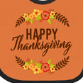 thumbnail image 4 of Inktastic Happy Thanksgiving with Fall Floral Boys or Girls Baby Bib, 4 of 4