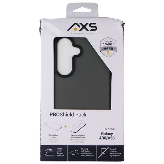 Axessorize PROShield Pack Case and Screen for Samsung Galaxy A36 / A56 - Black