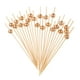 thumbnail image 1 of Uxcell 100Pcs Palillos de Cóctel de Perla de Bambú para Bebidas, Comida y Frutas, Oro Rosa, 1 of 6