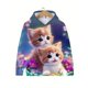 thumbnail image 3 of Sudadera de manga larga para niñas, sudadera con capucha con estampado de gatito blanco de dibujos animados, moda deportiva de otoño, sudaderas con capucha para niñas, ropa para niños, 3 of 5