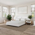thumbnail image 4 of Nexera Oslo 4-Piece Floating Platform Bedroom Set, White, Queen, 4 of 7
