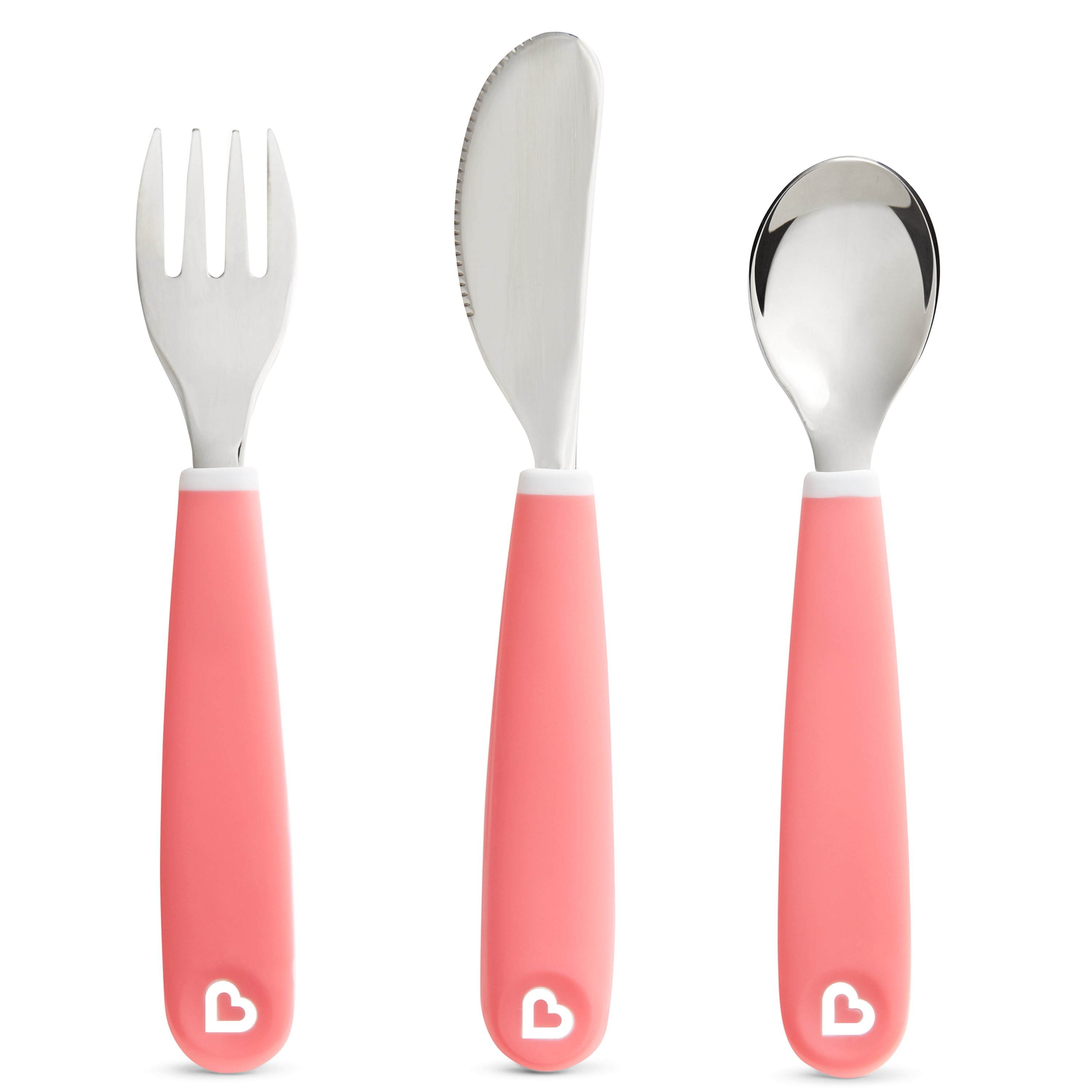 Munchkin® Splash™ Toddler Fork, Knife and Spoon Utensil Set, Pink/Purple, Unisex, 6 Pack