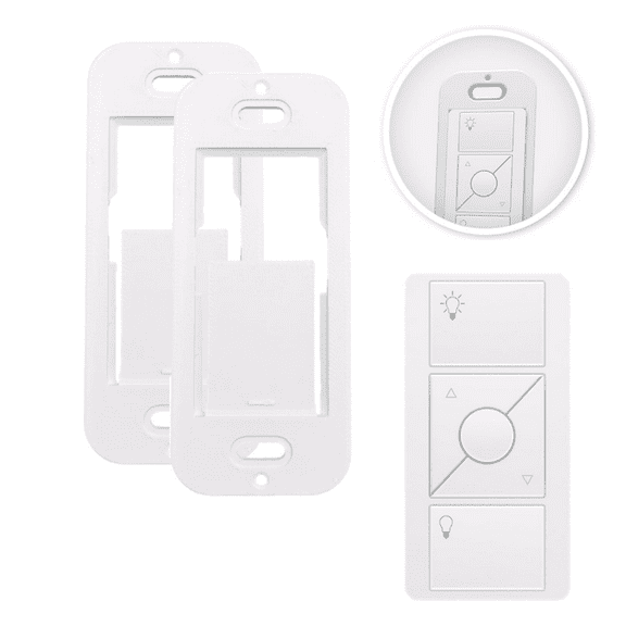 Wall Mount Bracket for Lutron Caseta Pico Remote – 2-Pack Wallplate Adapter for Smart Switch – Snap-in, Tool-Free Installation – Secure Mounting for Lutron Pico Remote – Clean Smart Home Look