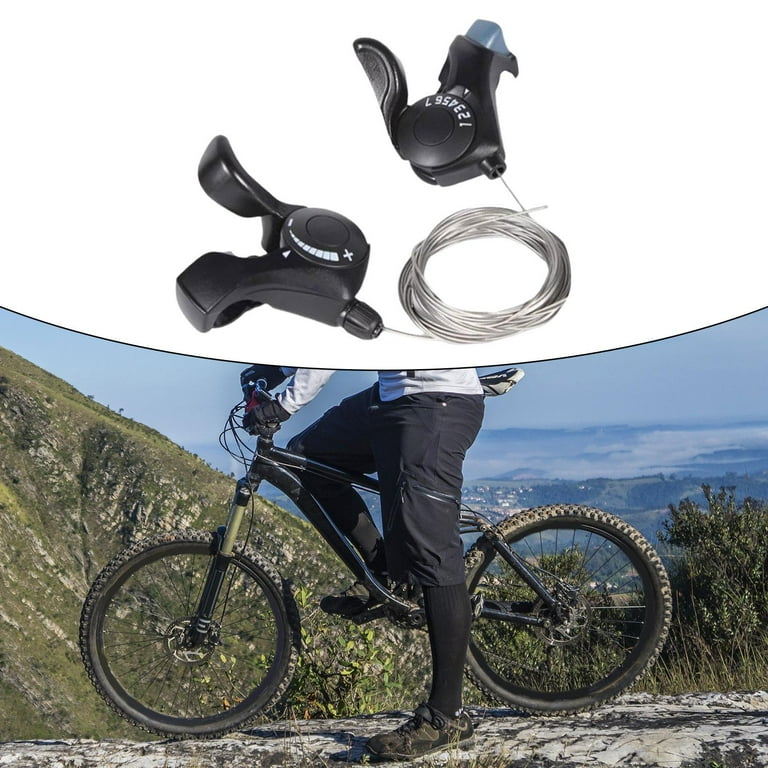 Bike Shifters Set Speed Shifter Portable Shifting Lever Thumb Gear Shifter for Outdoor Folding Bike Road Bike Repair