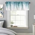 thumbnail image 3 of Blue Eucalyptus Leaves Window Valance for Kitchen, Summer Watercolor Plants Rod Pocket Short Curtain for Small Windows, Light Filtering Decorative Valance, 56 x 16 Inch, 1 Panel, 3 of 9