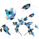 thumbnail image 3 of Diademas de mariposa, tocado de mariposa con purpurina, elegante aro para el pelo para mujer, suministros para fiesta de té, 3 of 5