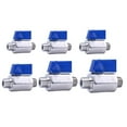 thumbnail image 4 of TOP-MAX Mini Ball Valve Double Male Ball Valve 304 Stainless Stee Mini Ball Valve (3/8''), 4 of 8