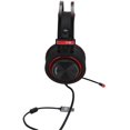 thumbnail image 3 of Auriculares estéreo profesionales con iluminación colorida para juegos, auriculares con cable para juegos de ordenador (negro y rojo), 3 of 8