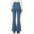 thumbnail image 6 of Zedker Casual Straight-Leg Stretchy High Waist Casual Jeans for Women Comfy Loose Elastic Waist Long Pants with Pockets,Blue,M, 6 of 9