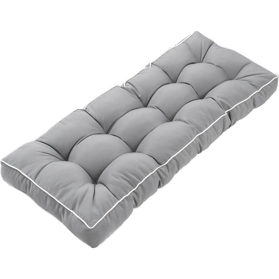 Maphissus Outdoor Bench Cushion with Ties, 41 x 19 inch Weather Resistant Tufted Garden Loveseat Cushion