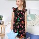 thumbnail image 4 of Balery Disco Mirror Ball Camisón de princesa para niñas, pijama de algodón con mangas abullonadas, suave y bonito.-Small, 4 of 6