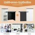 thumbnail image 6 of Gymax Front Reception Counter Desk Checkout Office Desk w/Open Shelf & Lockable Drawer, 6 of 10