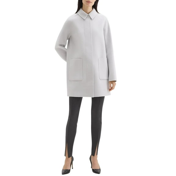 Theory womens Caban Patch Coat, m, Gray