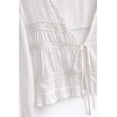 thumbnail image 5 of Forever 21 WGA Long Sleeve Blouse With Ruffle Detail, Color- White, Size- S, 5 of 5