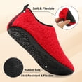 thumbnail image 2 of L-RUN Women Men Cozy Slippers Velvet Lining Indoor House Slippers, 2 of 7