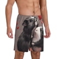 thumbnail image 2 of Balery Heart Guinea Pig Couple Pantalones cortos de pijama de punto de algodón para hombre con cinturilla y bolsillos-4X-Large, 2 of 6