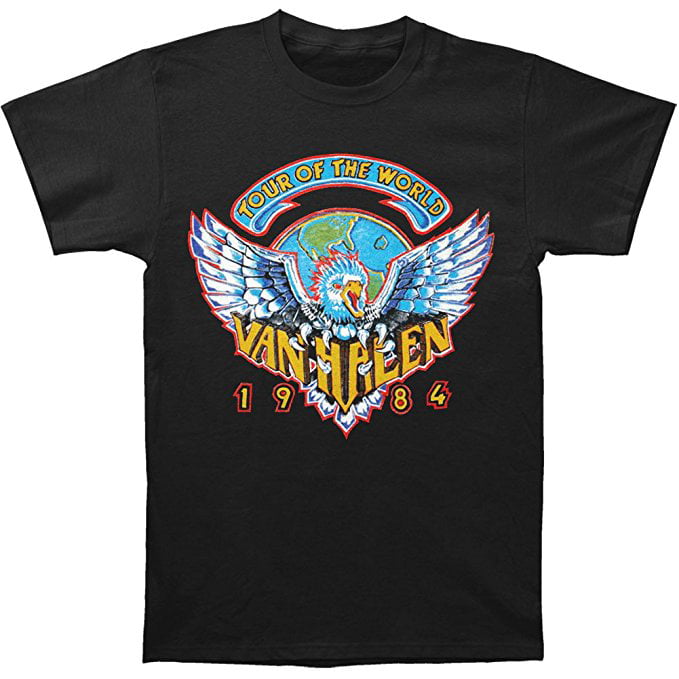 FEA Mens Van Halen 1984 Tour of The World Mens T-Shirt