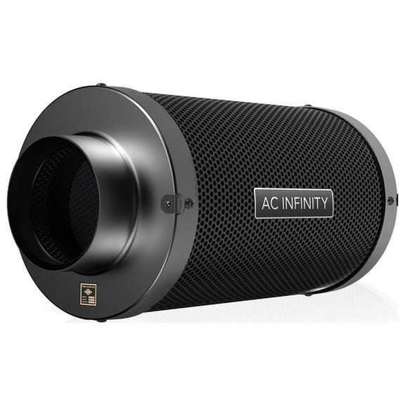 AC Infinity Air Carbon Filter 4", with Premium Australian Virgin Charcoal, Fit with Inline Duct Fans for Odor Control in Grow Tents, Grow Rooms, and Hydroponics Systems