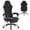 Black, variant on CONCETTA gaming chair, office chair with high backrest and computer chair, is an ergonomic adjustable rotating office chair. Available in black, white, khaki, pink and blue.