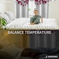 thumbnail image 3 of Valentine's Day Blackout Curtains for Bedroom/Living Room, Romantic Love Red Rose Petals Thermal Insulated Kitchen Drapes with Grommets, Light Blocking Window Treatment, 2 Panels 52" x 54", 3 of 7