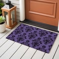 thumbnail image 4 of 2x3 Ft Entryway Area Rug, Halloween Kitchen Rug Runner Washable Floor Mat, Purple Black Haunted-House Fall Seasonal Non Slip Indoor Door Mat Throw Carpet for Bathroom Living Room Bedroom, 4 of 8