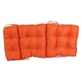 thumbnail image 2 of 22-inch by 45-inch Spun Polyester Solid Outdoor Tufted Chair Cushion Orange-Color, 2 of 2