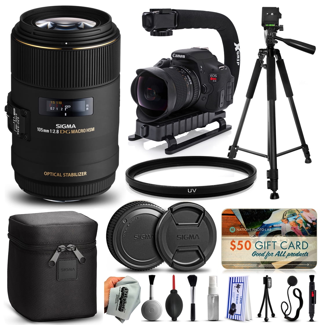 Sigma 105mm F2.8 EX DG OS HSM Macro Kits - Walmart.com