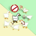thumbnail image 3 of Broches Dessin Animé Mini Épingles Émaillées Col à Revers Drôle Chat Oie Broche, 3 of 9