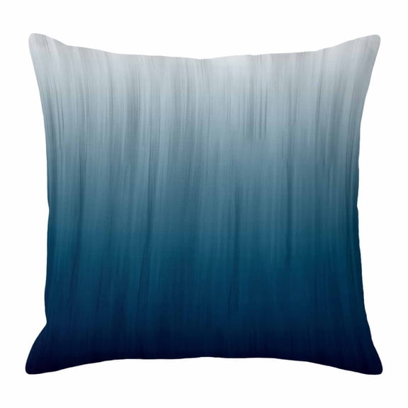 Throw Pillow Covers 26 x 26 Inch, Navy Blue Ombre Cotton Linen Pillows Cases, Contemporary Gradient Abstract Art Square Cushion Covers for Couch Sofa Bed