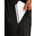 thumbnail image 6 of Men's Quick Dry Athletic Shorts,7 Inch Inseam Drawstring Workout Shorts with Zipper Pockets, Lightweight Breathable Running Shorts,Black,S, 6 of 7