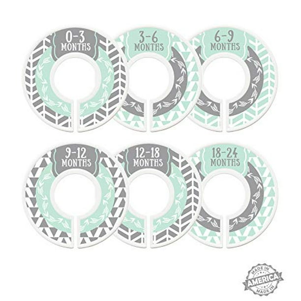 Modish Labels Baby Clothes Size Dividers, Baby Closet Organizers