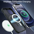 thumbnail image 5 of VENINGO Magnetic Phone Case for iPhone 12 & iPhone 12 pro , Compatible with Mag-safe, Translucent Matte Shockproof Scratch Resistant and Fingerprint Resistant Phone Case，Black, 5 of 10