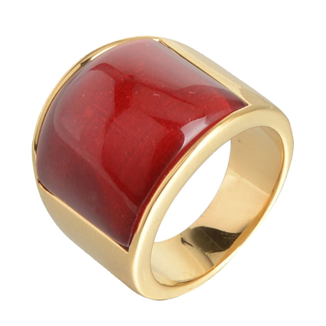 Sonducket Anillo de acero inoxidable para mujer, moda de cumpleaños, boda, fiesta nupcial, tienda, fecha escolar, joyería de viaje para mujer Ropa, zapatos y accesorios Miscelánea Rojo Sonducket AP014986-10
