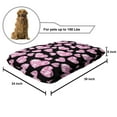 thumbnail image 2 of Diamonds Pet Bed, Romantic Pink Heart Stones on Black Background Valentines Day Theme, Chew Resistant Pad for Dogs and Cats Cushion with Removable Cover, 24" x 39", Pale Pink Black, by Ambesonne, 2 of 4